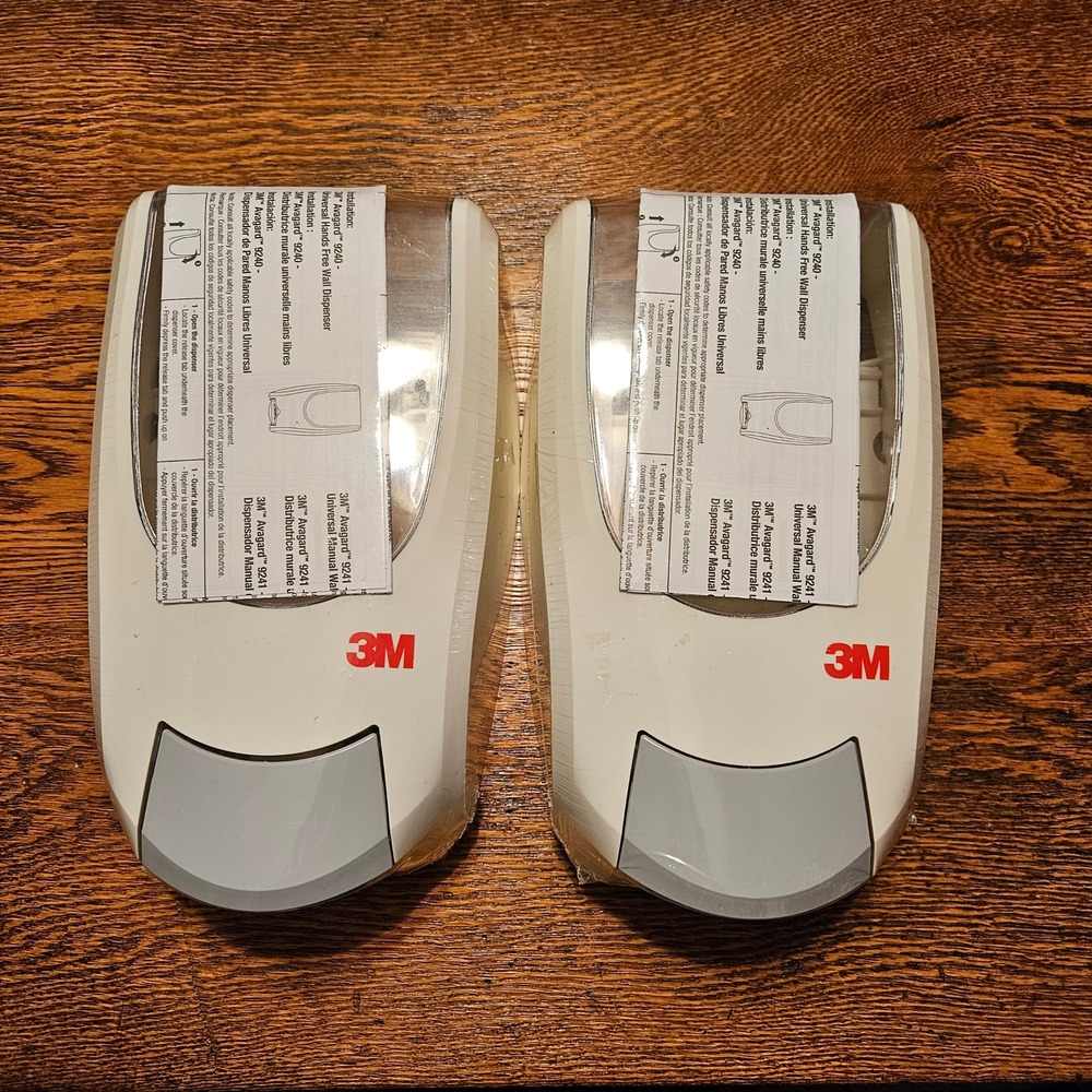 3M Avagard‎ 9240 Universal Hands Free Wall Dispenser White Grey 2-Pack New